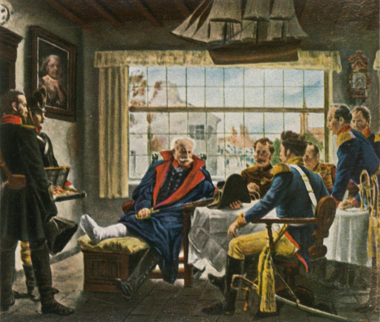 Blücher toma posse das medalhas e do chapéu de Napoleão após ... Waterloo, 18 de junho de 1815, 1936. de Unbekannt