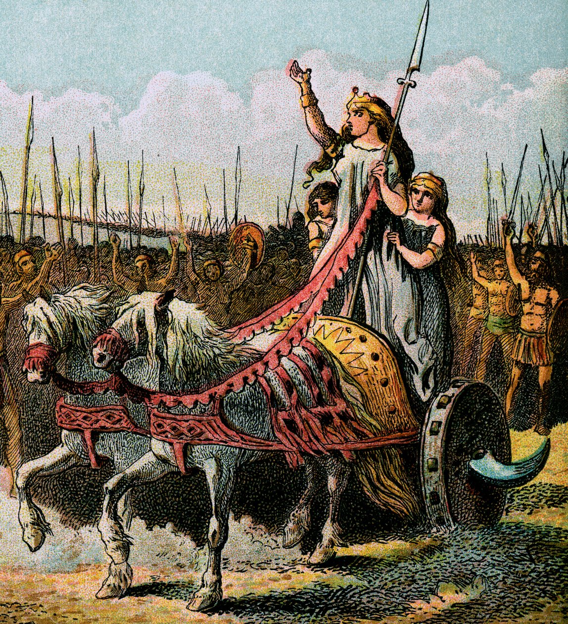 Boadicea e seu exército, c1850 de Unbekannt