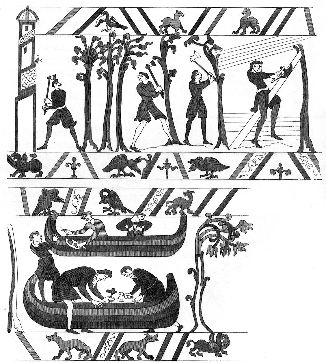 Carpinteiros de embarcações e barcos, c do século XI do século XIII a 1849 de Unbekannt