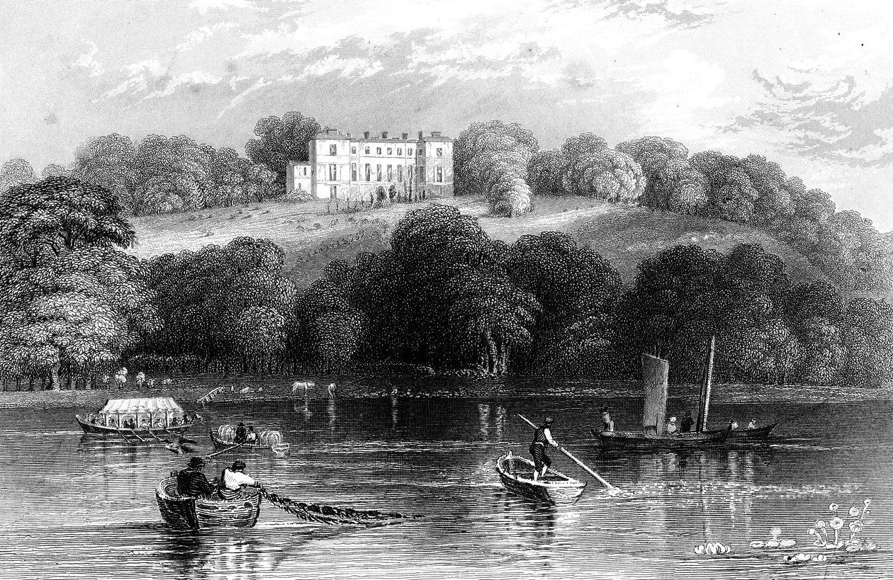 Passeio de barco no Tamisa perto de Henley, Oxfordshire, 1830 de Unbekannt