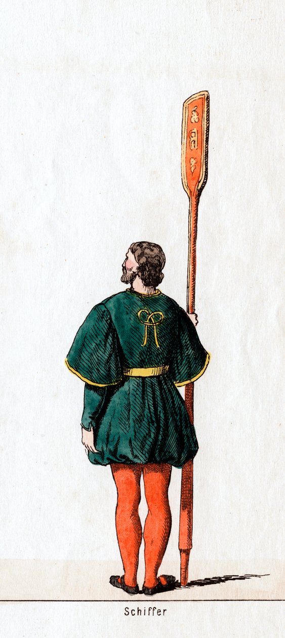 Barqueiro, figurino para peça de Shakespeares, Henrique VIII, século XIX de Unbekannt