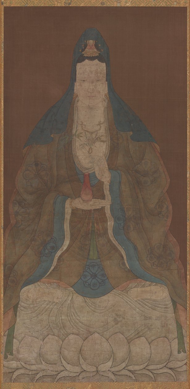 Bodhisattva Avalokiteshvara Guanyin com vaso e galho de salgueiro, dinastia Ming, 1368-1644. de Unbekannt