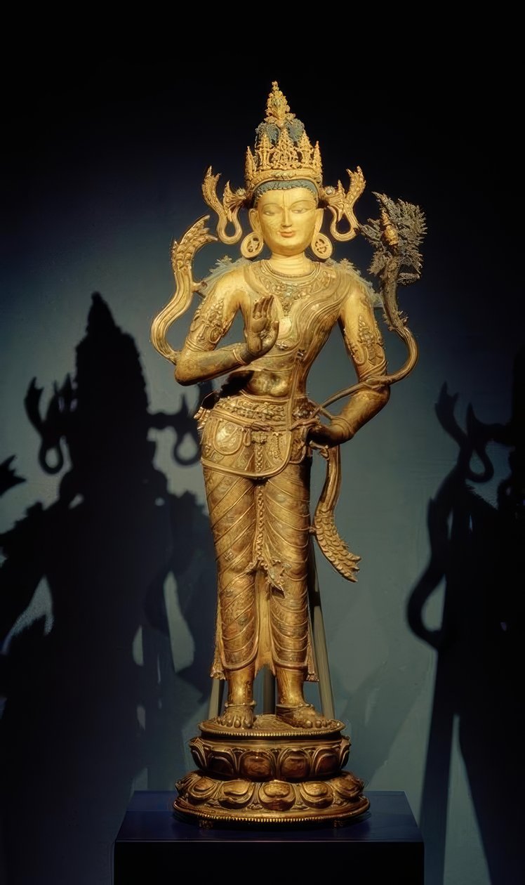 Bodhisattva Maitreya - escultura, 11 a 12 Século de Unbekannt