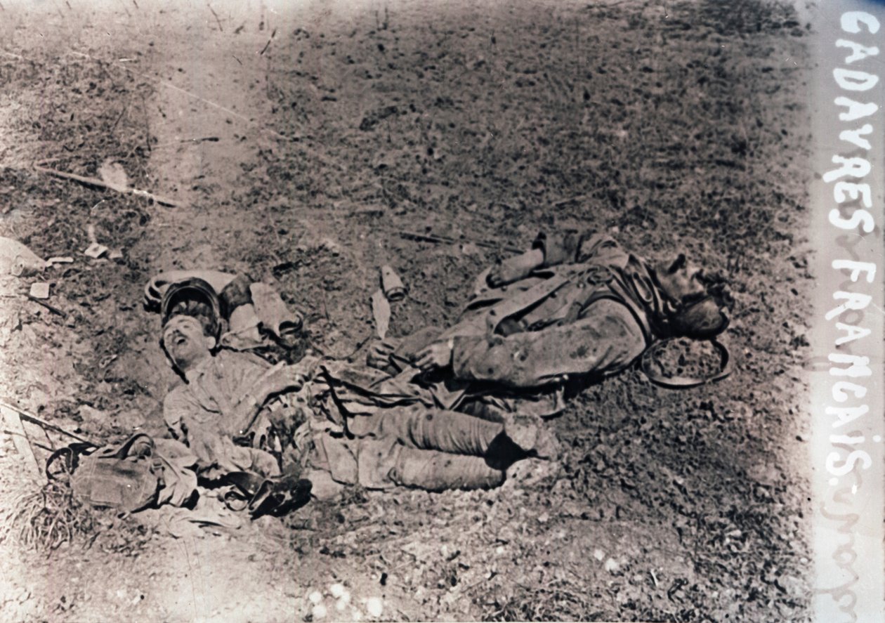 Corpos de soldados franceses mortos, c1914-c1918 de Unbekannt