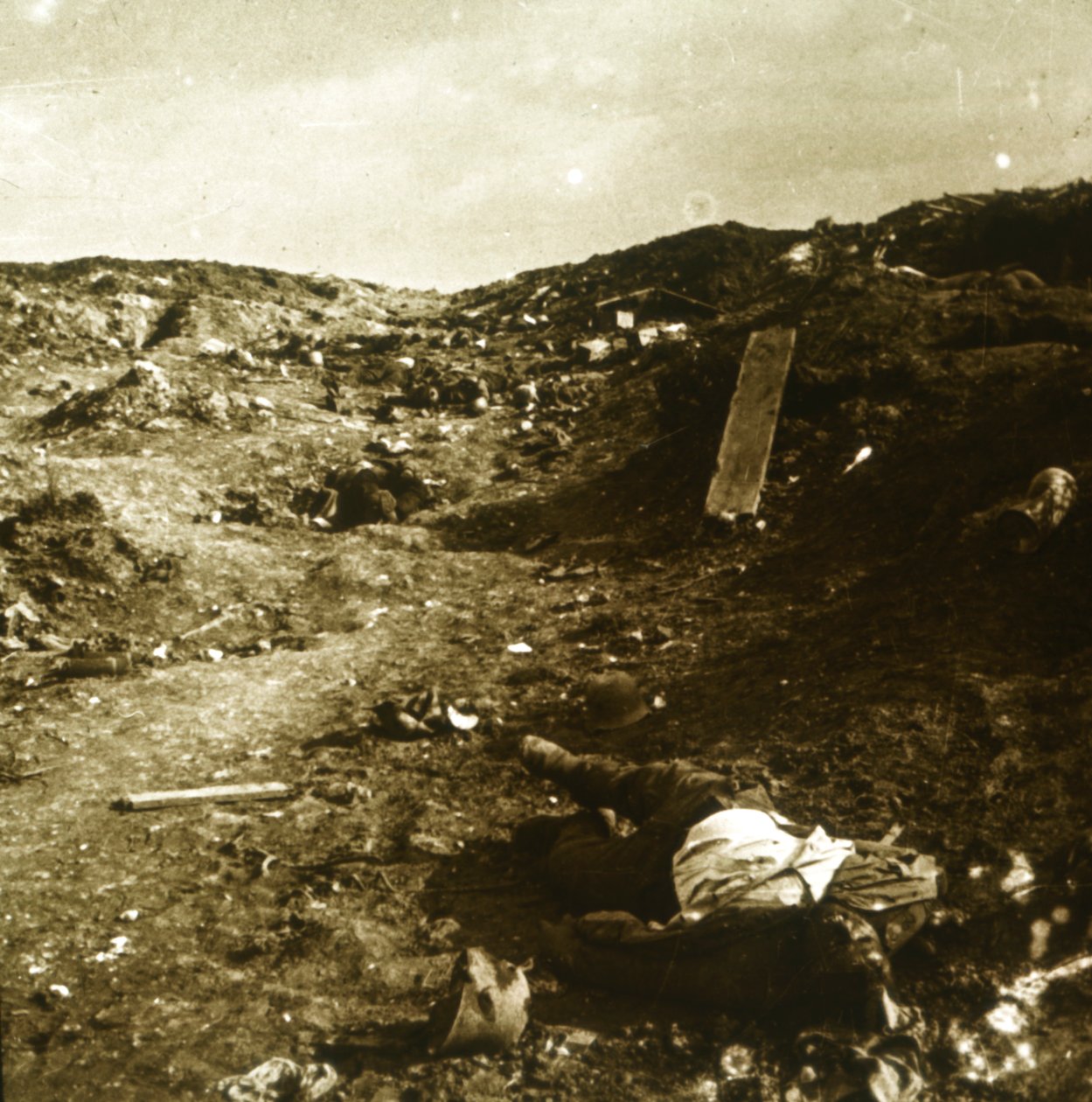 Corpo, trincheiras na linha da frente, Somme, norte da França, c1916-c1918 de Unbekannt