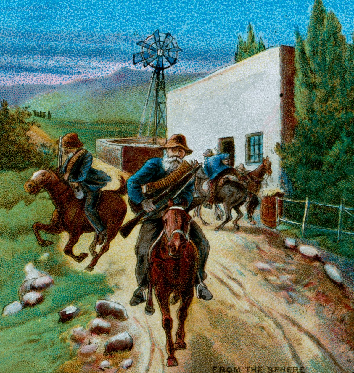 Bôeres que se retiram de uma fazenda, 1900 de Unbekannt