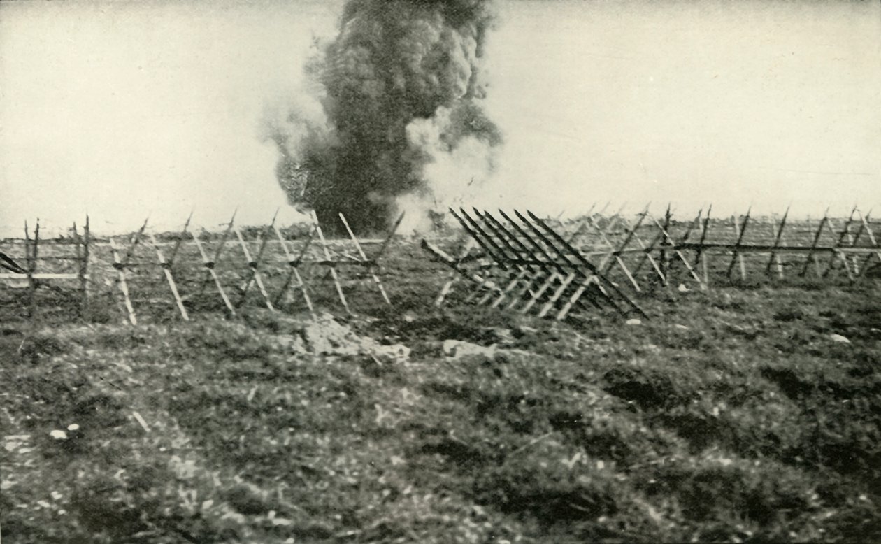 Bombardeando as trincheiras alemãs, 1919. de Unbekannt
