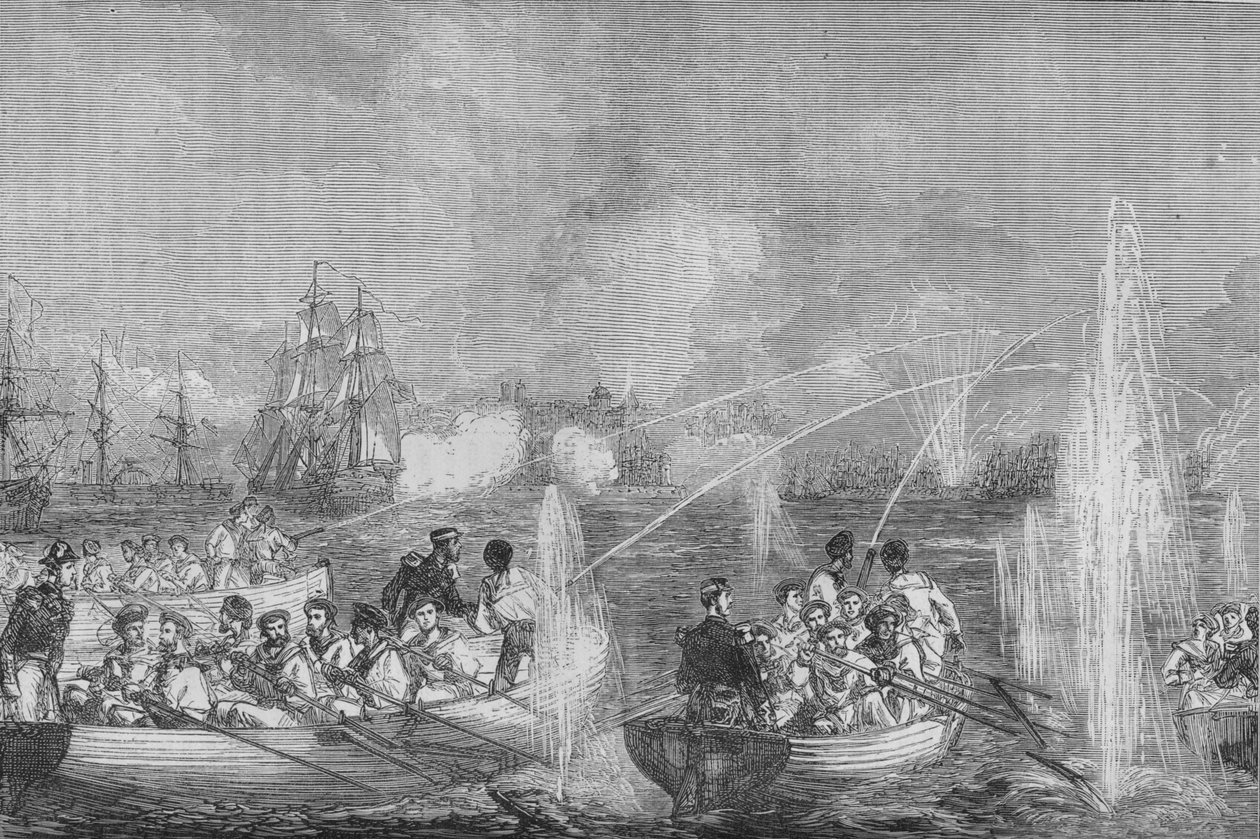 Bombardeio de Odessa, c1880 de Unbekannt