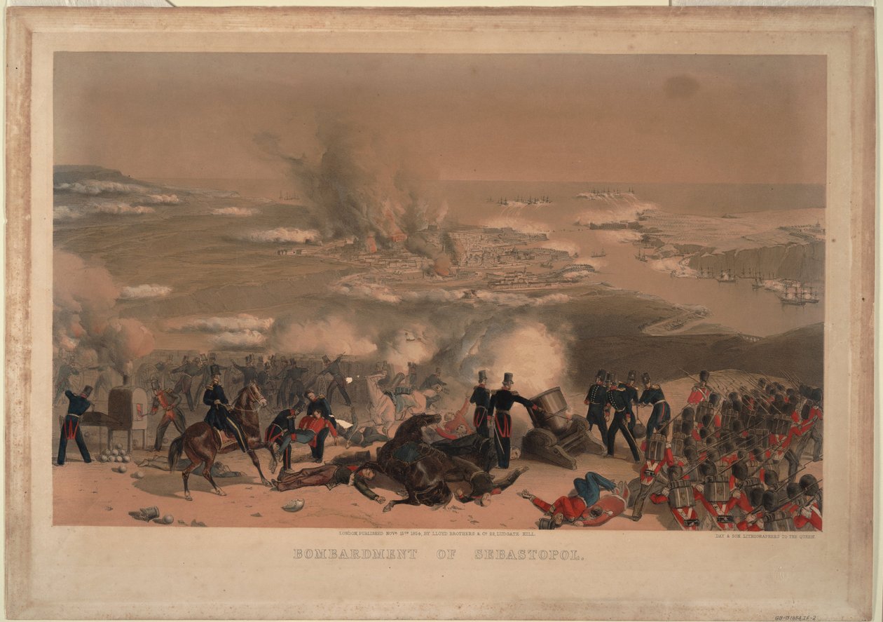 Bombardeio de Sebastopol, 1854 de Unbekannt