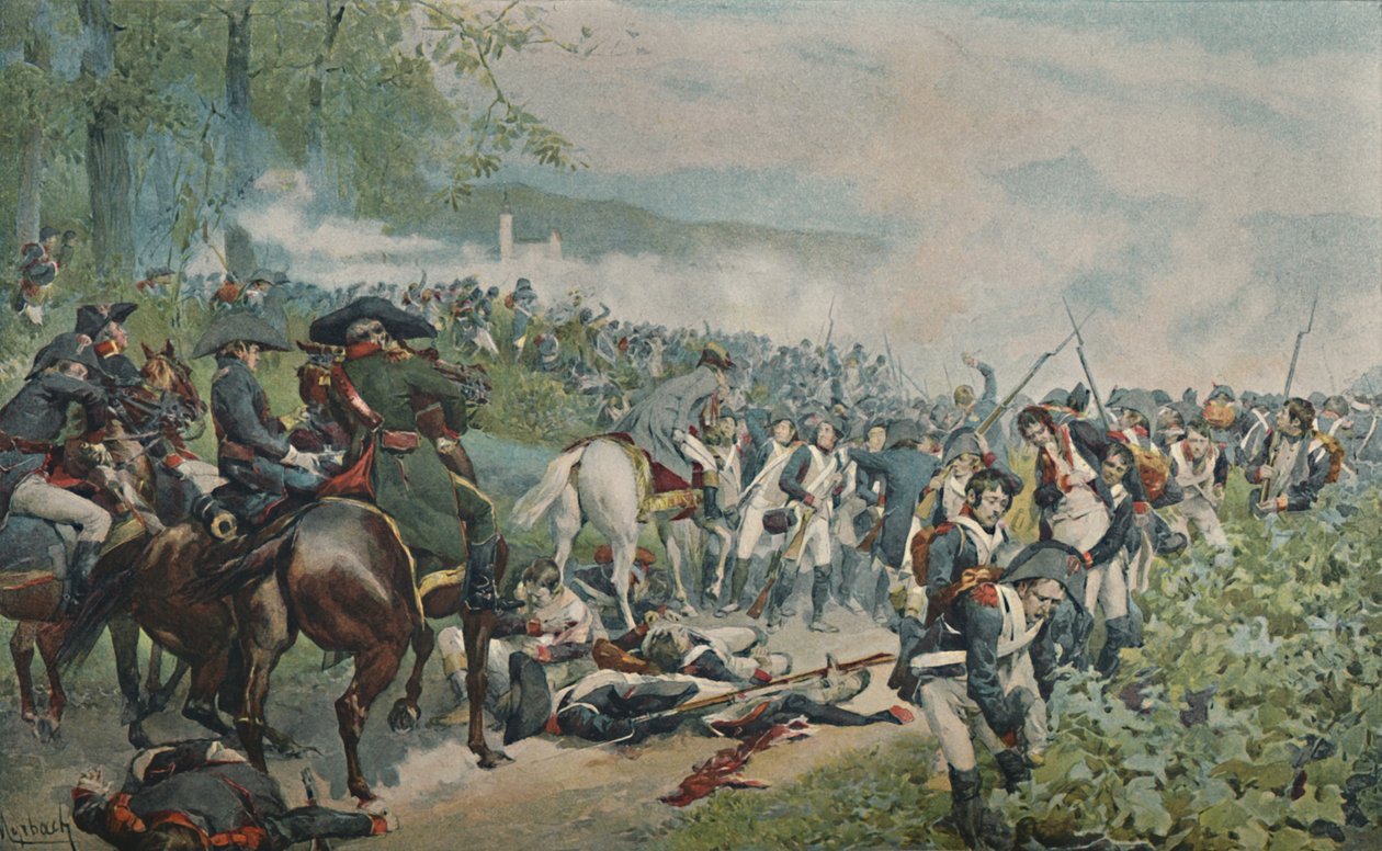 Bonaparte verificando o retiro francês em Marengo, 1800, 1896 de Unbekannt