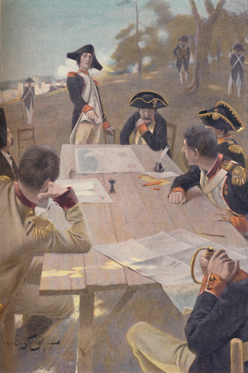 Bonaparte Explicando Seu Plano para a Tomada de Toulon, 1793, 1896 de Unbekannt
