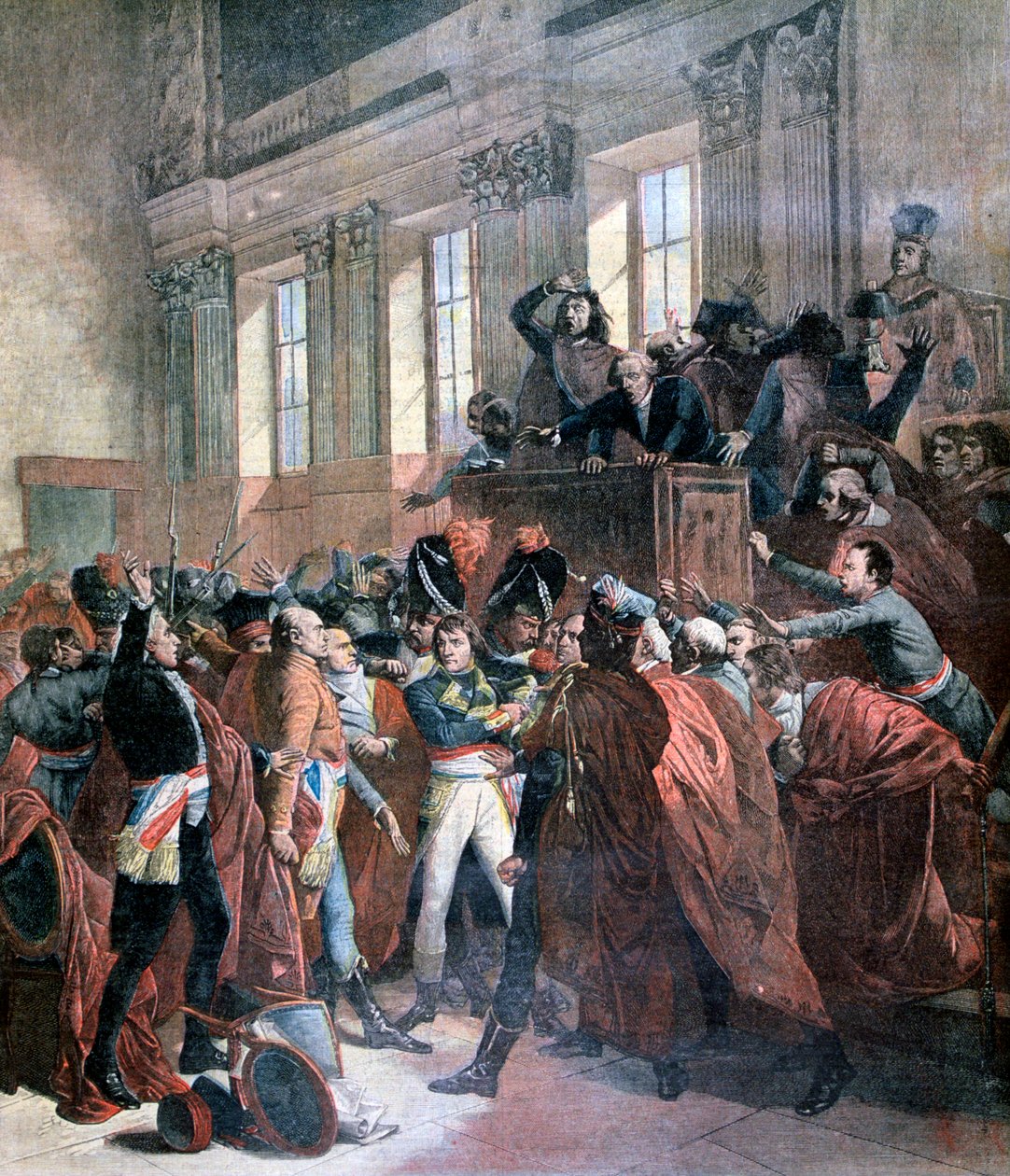 Bonaparte e o Conselho dos Quinhentos em St Cloud, 10 de novembro de 1799, 1893 de Unbekannt