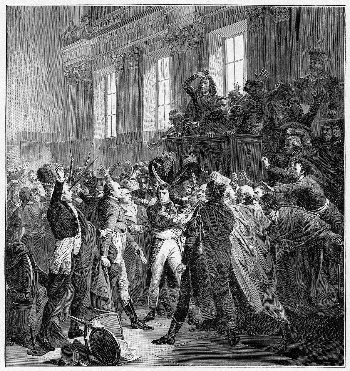 Bonaparte e o Conselho dos Quinhentos em St Cloud, 10 de novembro de 1799, 1900 de Unbekannt