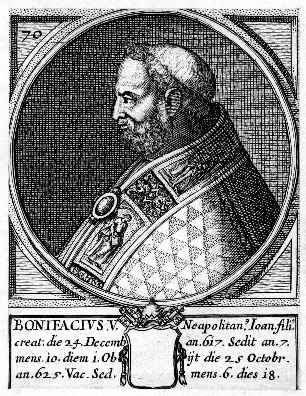 Bonifácio V, Papa da Igreja Católica de Unbekannt