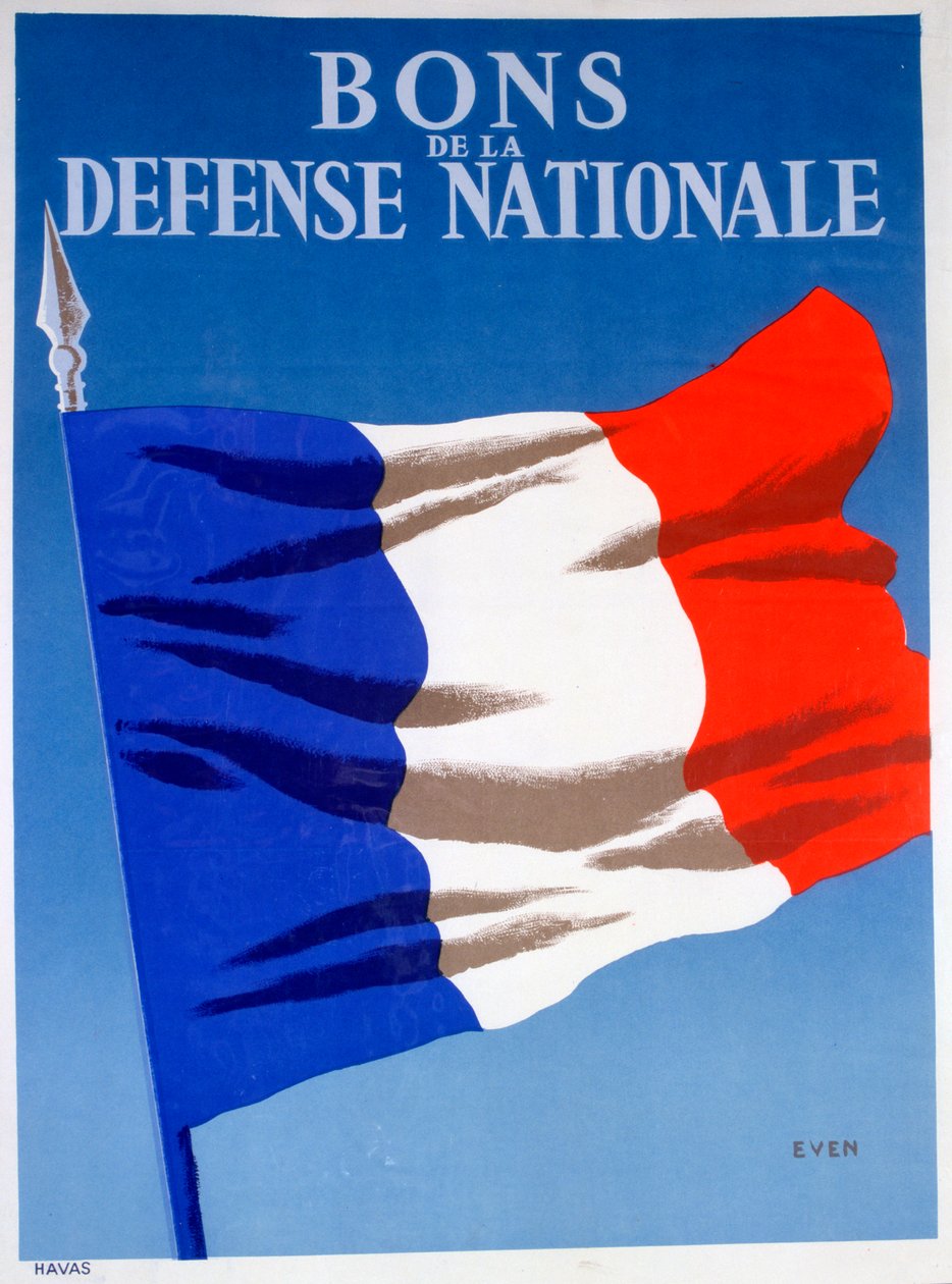Bons de la Defense Nationale, poster francês, c1944 de Unbekannt