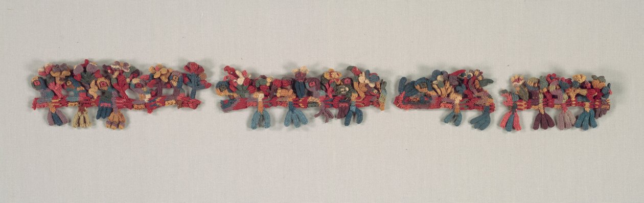 Fragmento de fronteira com pássaros e flores, 100 aC-700. de Unbekannt