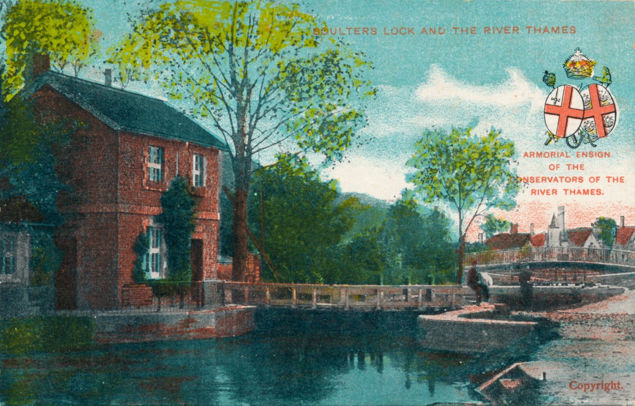Boulters Lock e o rio Tamisa, c1910 de Unbekannt