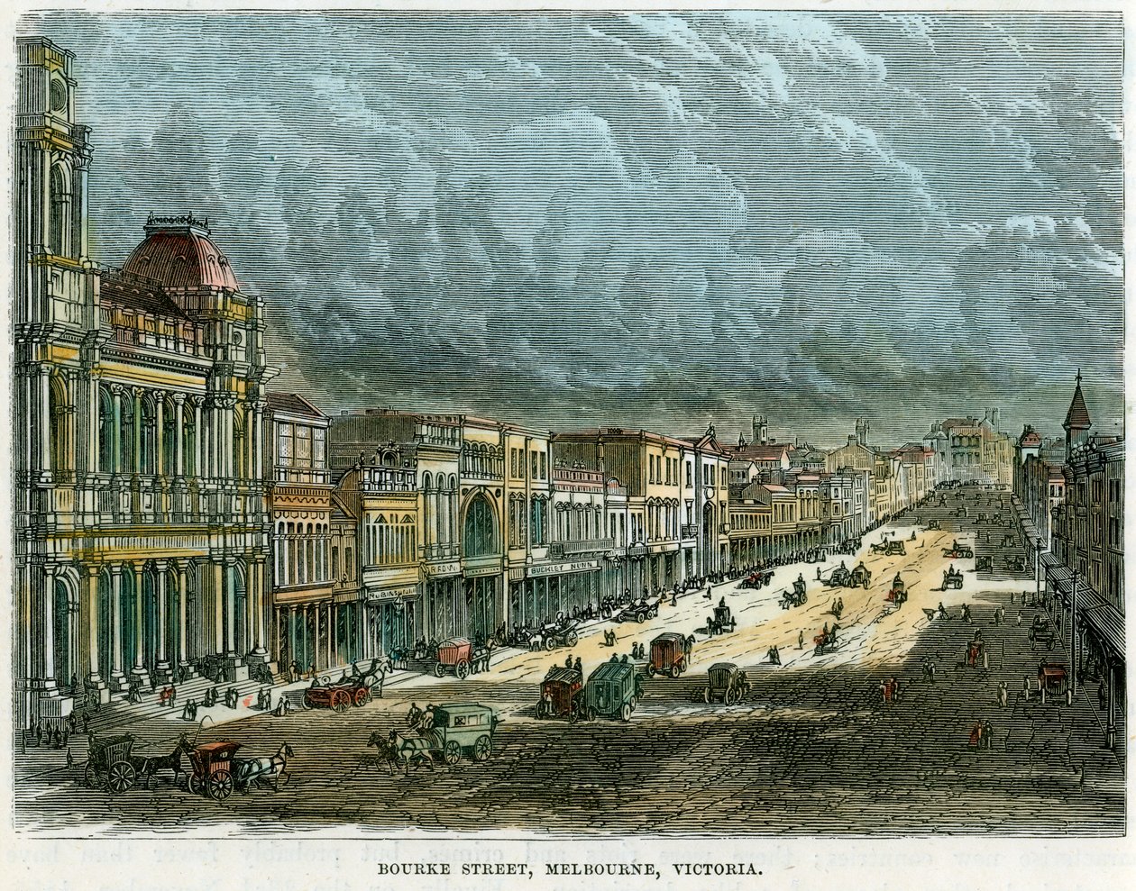 Bourke Street, Melbourne, Victoria, Austrália, c1880 de Unbekannt