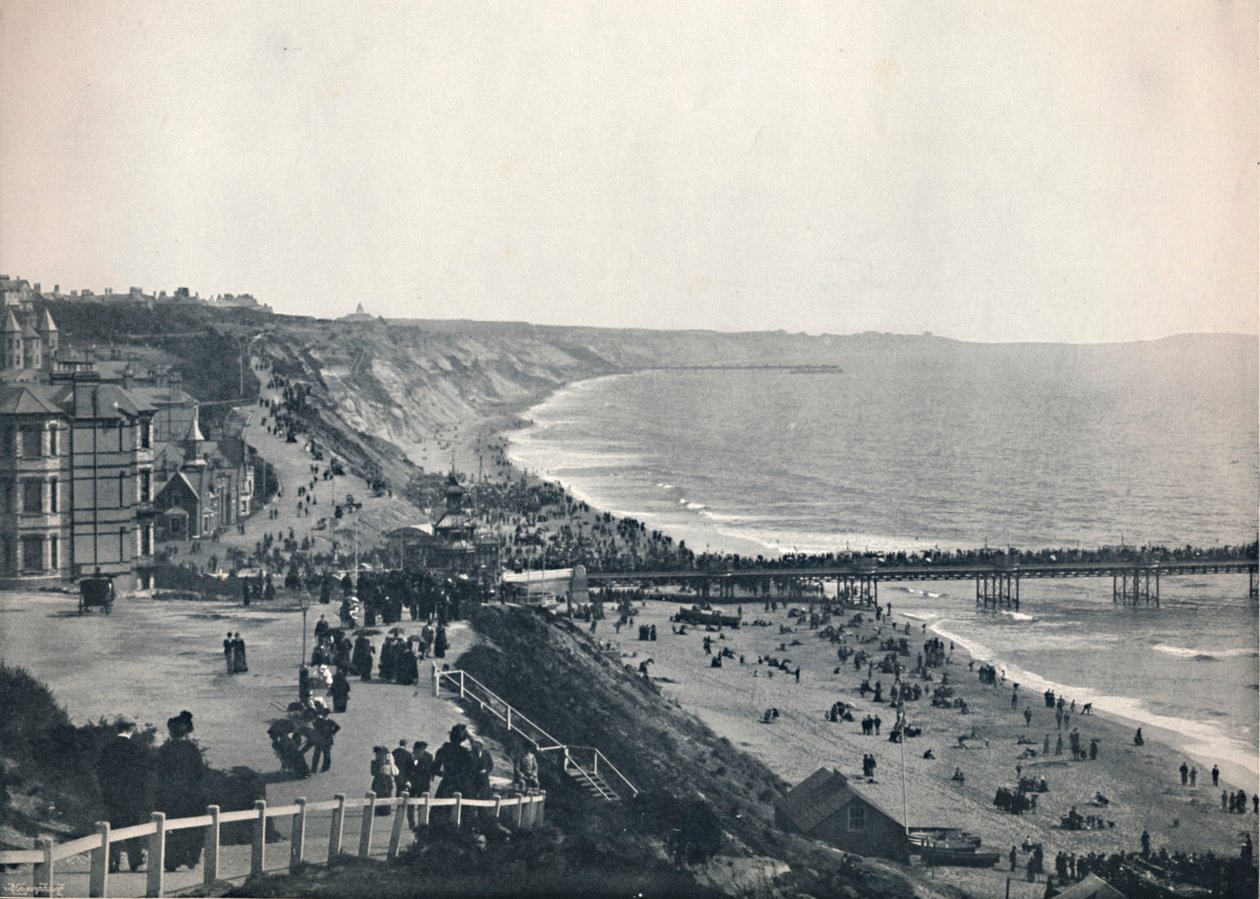Bornemouth - vista do penhasco ocidental, 1895 de Unbekannt