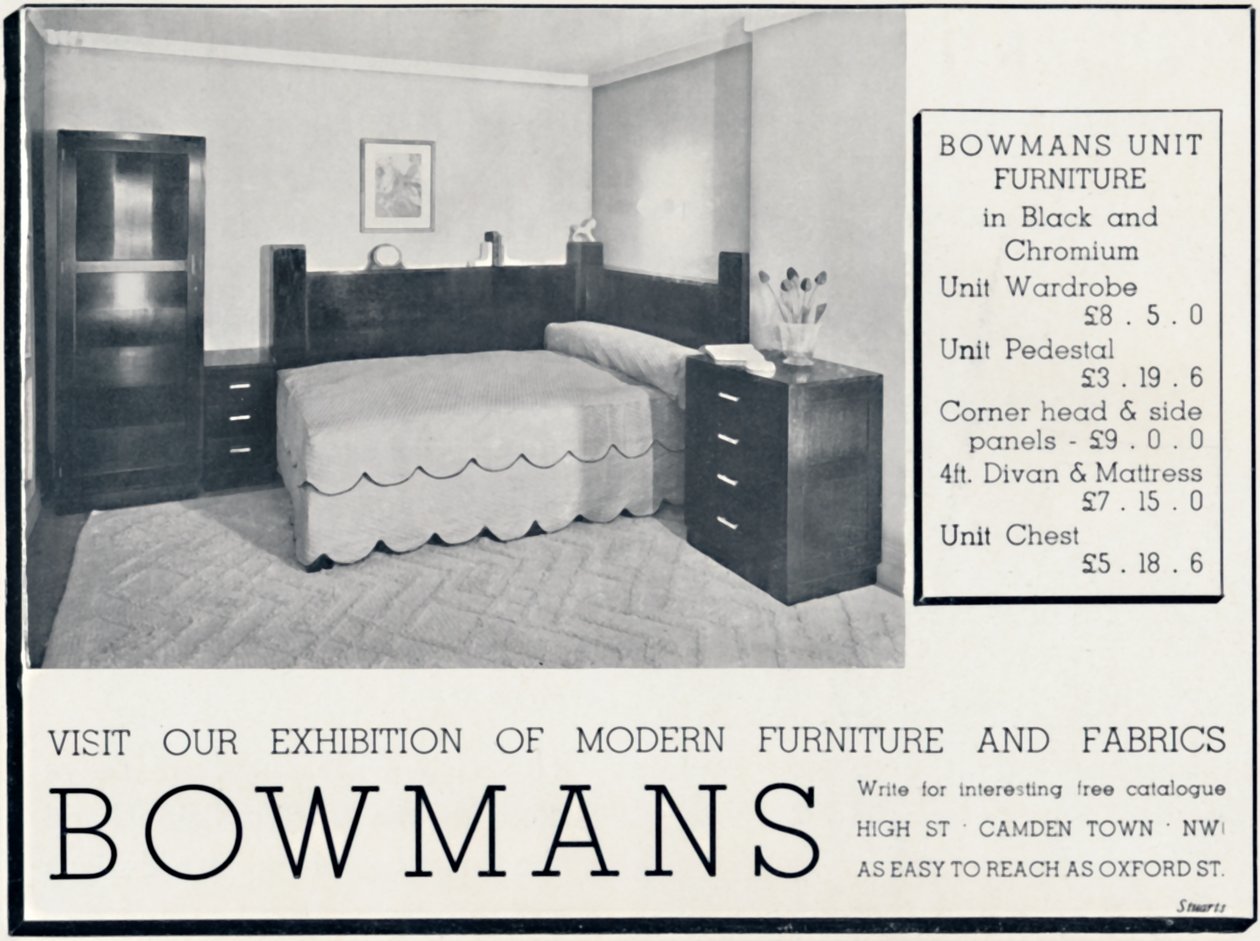 Bowmans - Visite nossa Exposição de Móveis e Tecidos Modernos, 1935 de Unbekannt