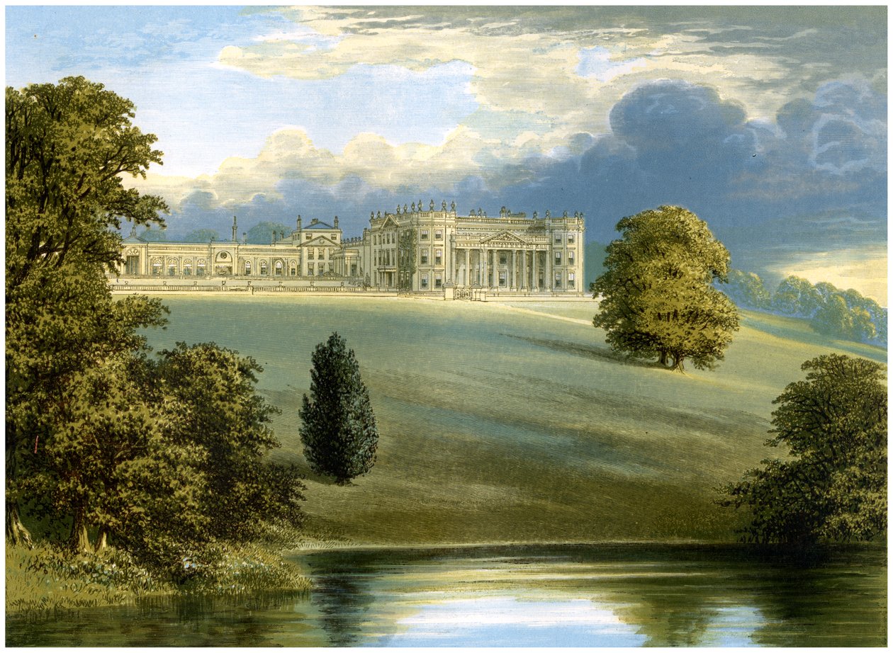 Bowood Park, Wiltshire, casa do marquês de Lansdowne, c1880 de Unbekannt