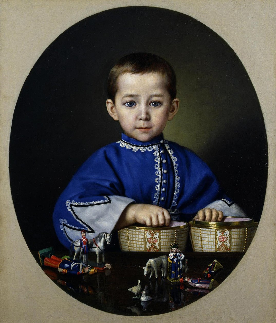 Menino da família Terlikov, década de 1870 a 1880 de Unbekannt