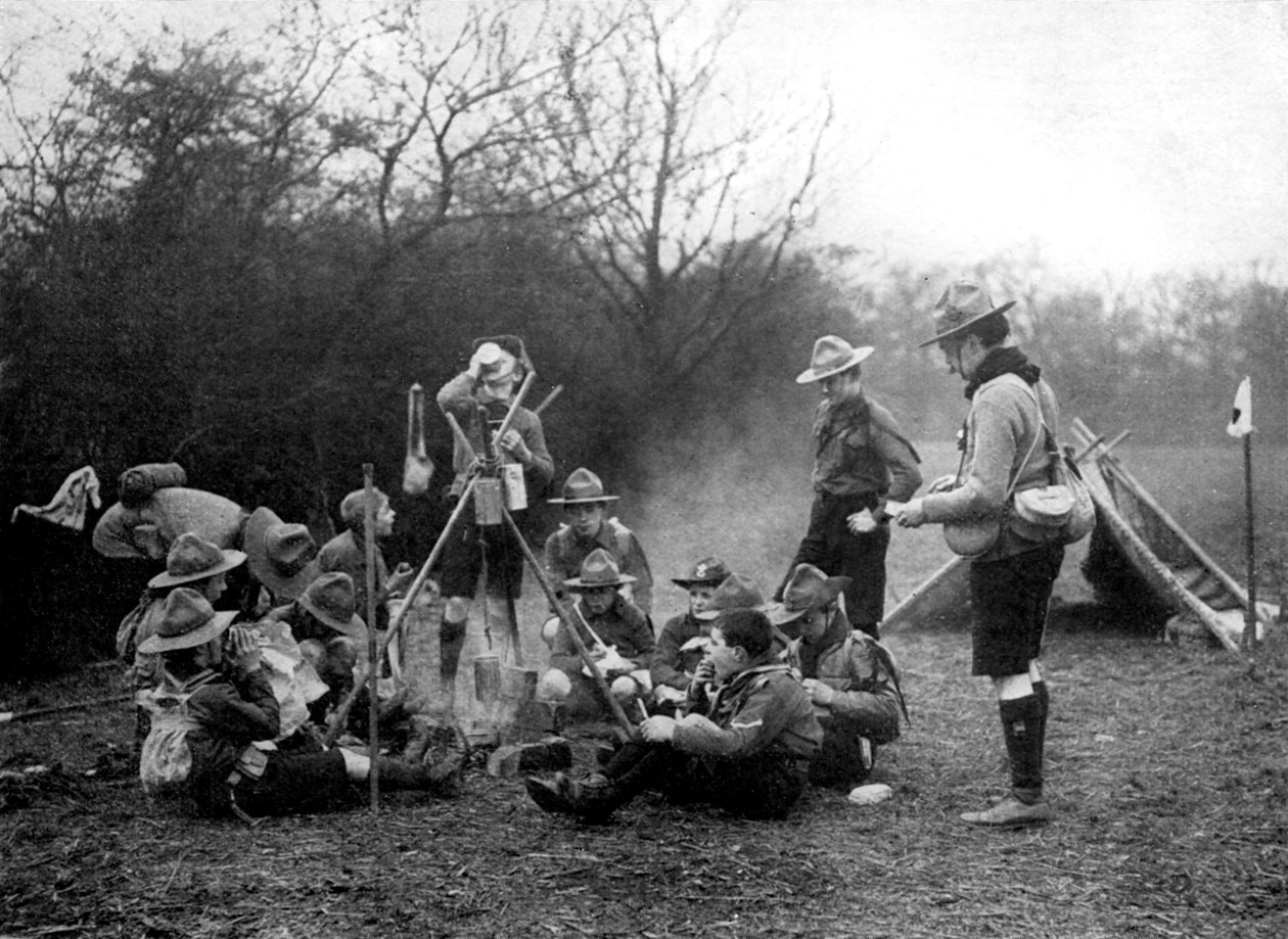 Escoteiros acampando, 1926. de Unbekannt