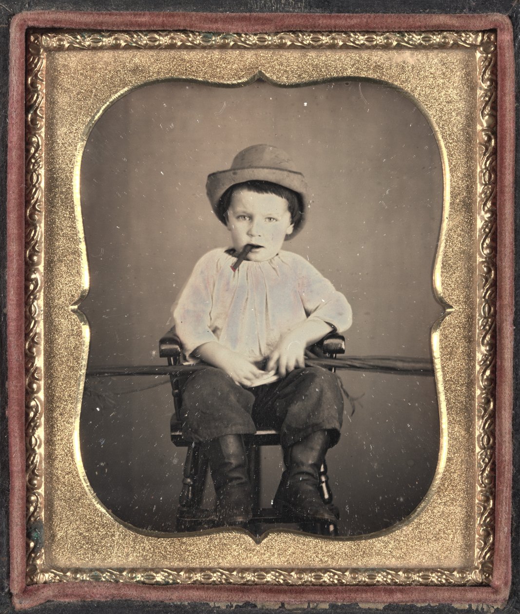Menino com charuto, c.1855. de Unbekannt