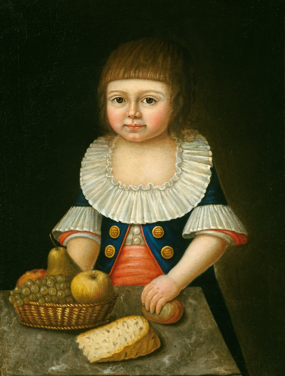 Menino com uma cesta de frutas, c. 1790. de Unbekannt