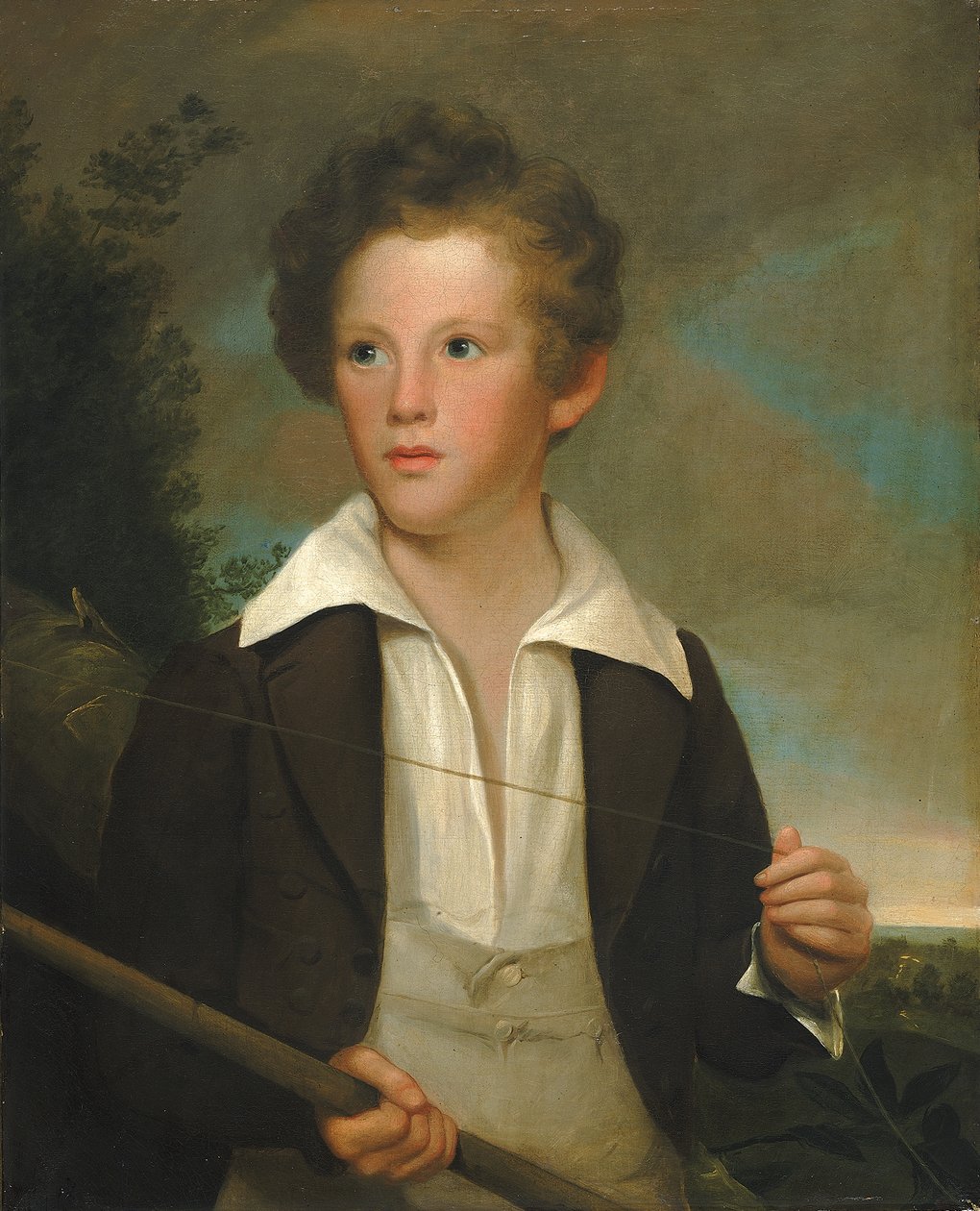 Menino com vara de pescar, ca. 1840. de Unbekannt