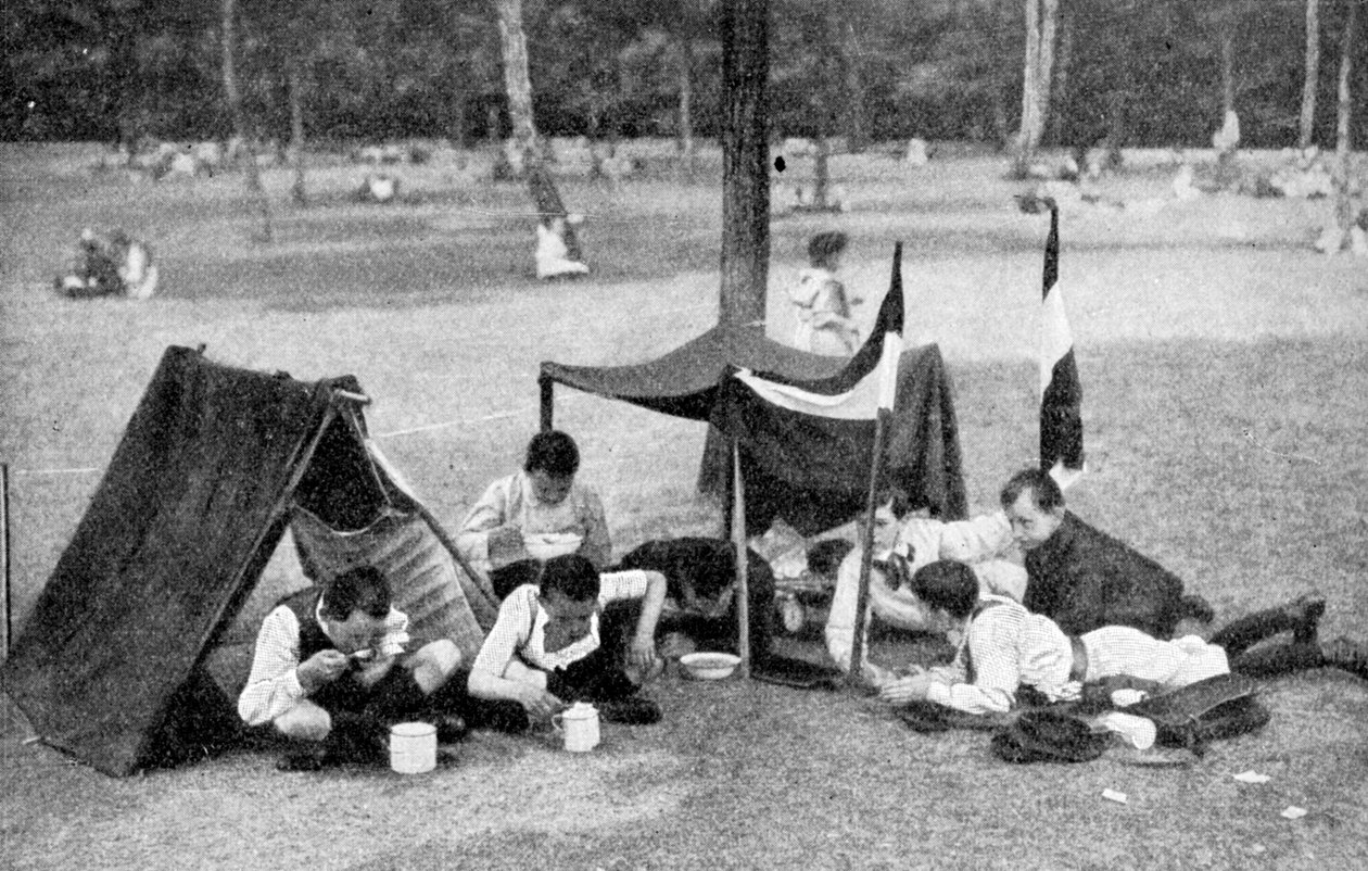 Garotos acampando, Berlim, Alemanha, 1922 de Unbekannt
