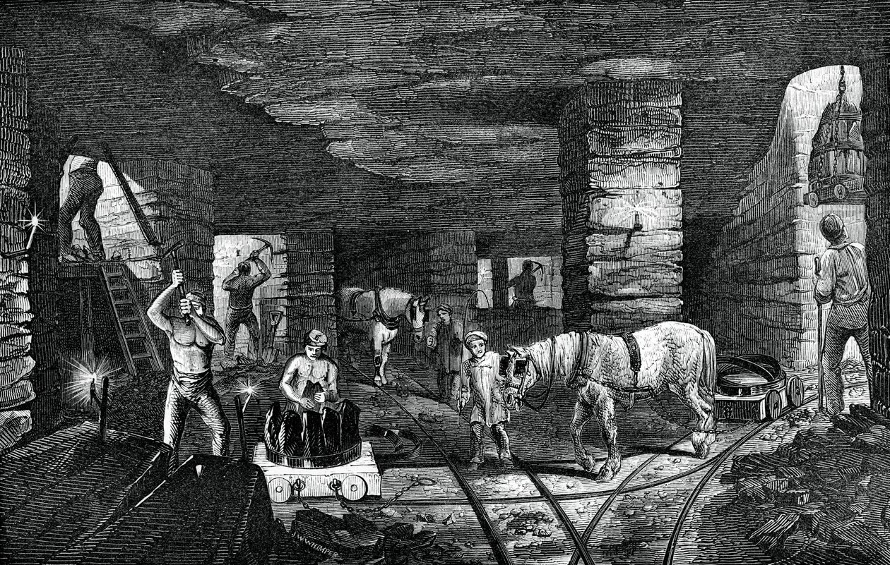 Mina de carvão de Bradley, perto de Bilston, 1886 de Unbekannt