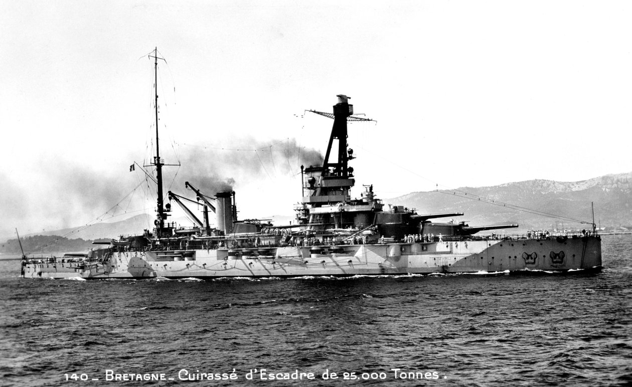 Dreadnought francês da Bretanha de 25.000 toneladas, c1915-1940 de Unbekannt