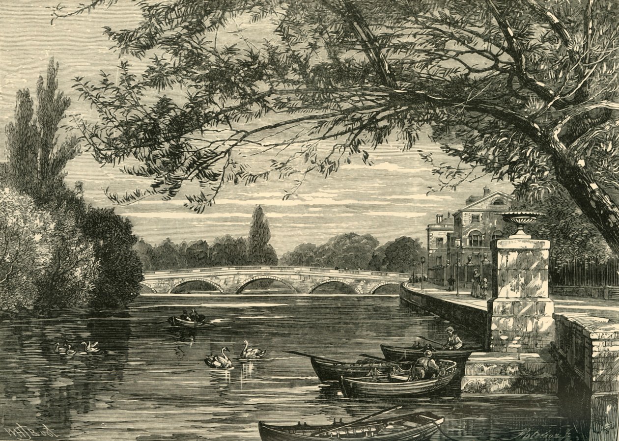 Ponte sobre o Ouse, Bedford, 1898. de Unbekannt