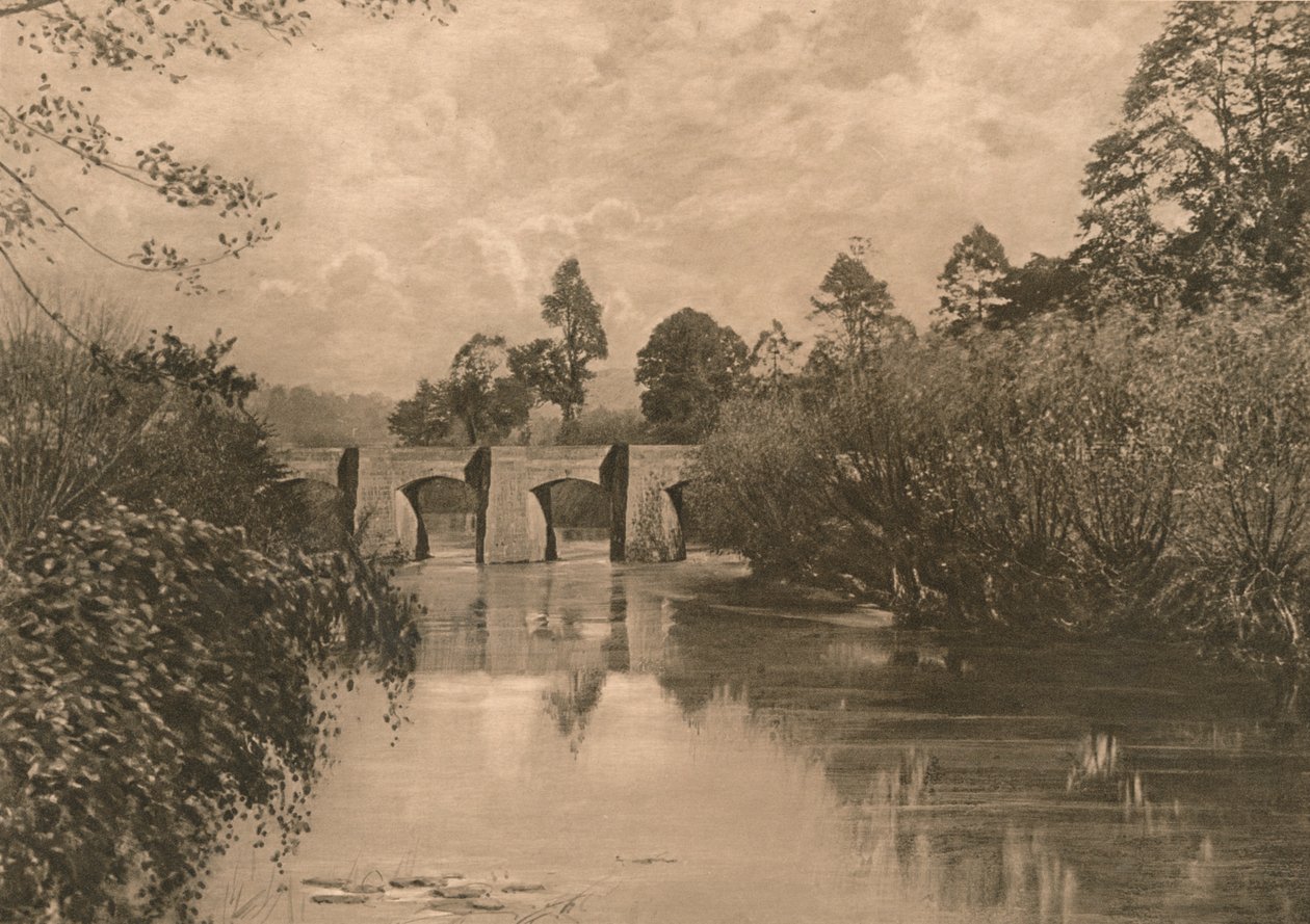 Ponte em Limplet Stoke no Lower Avon, 1902 de Unbekannt