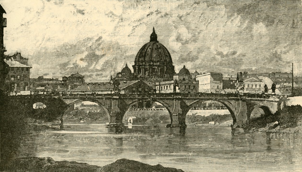 Ponte de St. Angelo, Roma, 1890. de Unbekannt