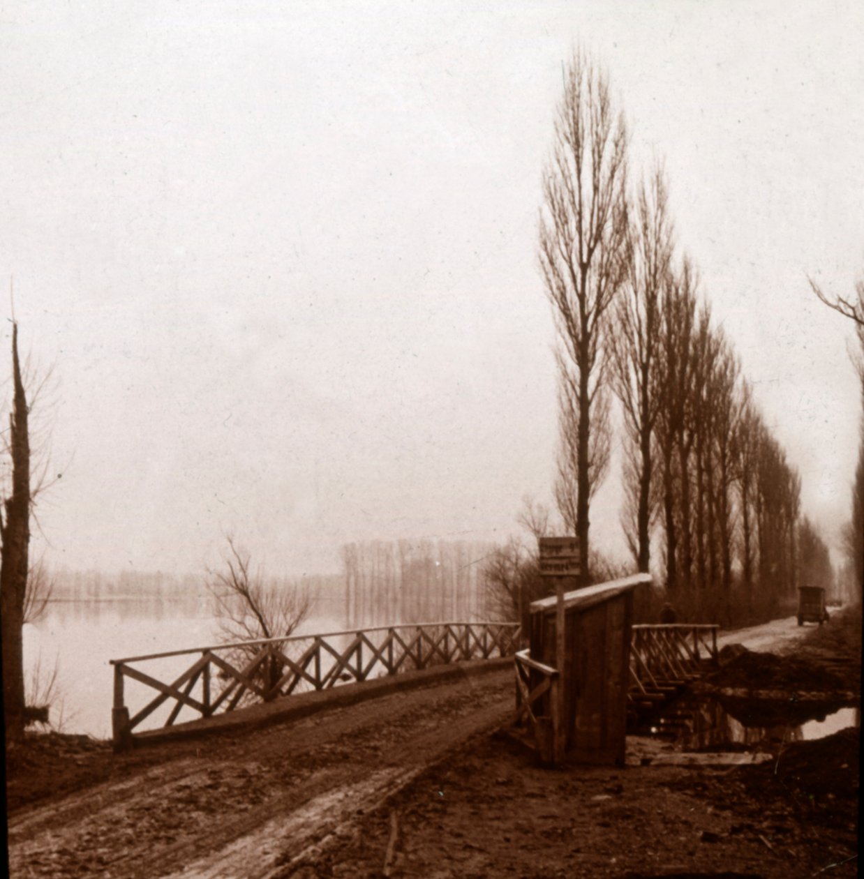 Ponte sobre o rio Ailette, norte da França, c1918 de Unbekannt