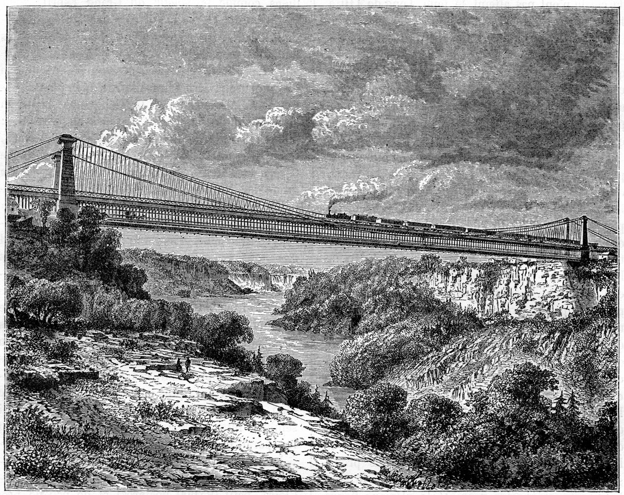 Ponte sobre o Niagara, Canadá, século XIX de Unbekannt