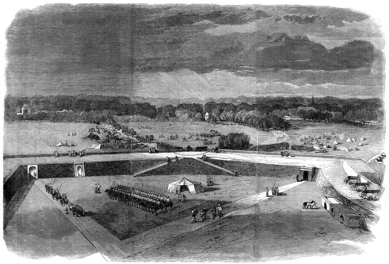 Brigadeiro-general Havelock saindo da Fortaleza de Allahabad para recapturar Cawnpore, 1857 de Unbekannt