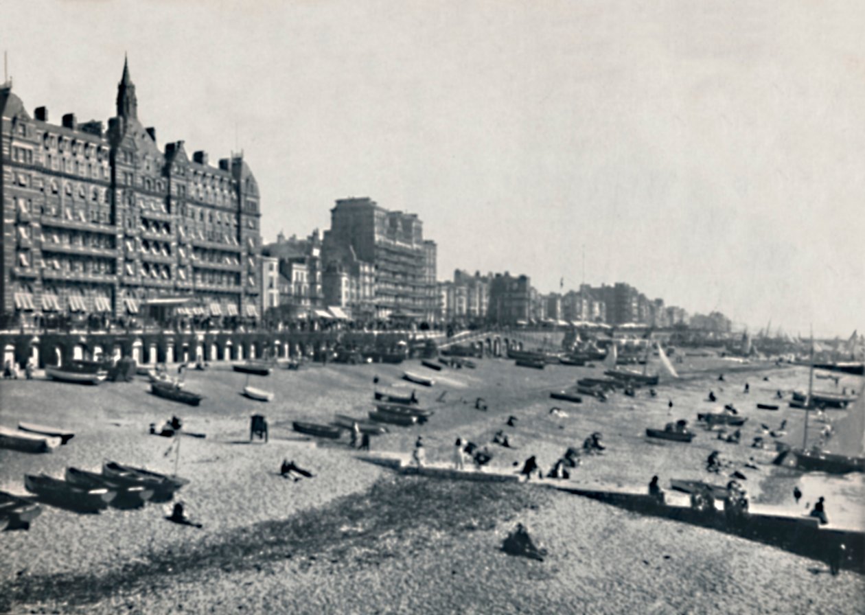 Brighton - O Hotel Métropole e Praia, 1895. de Unbekannt