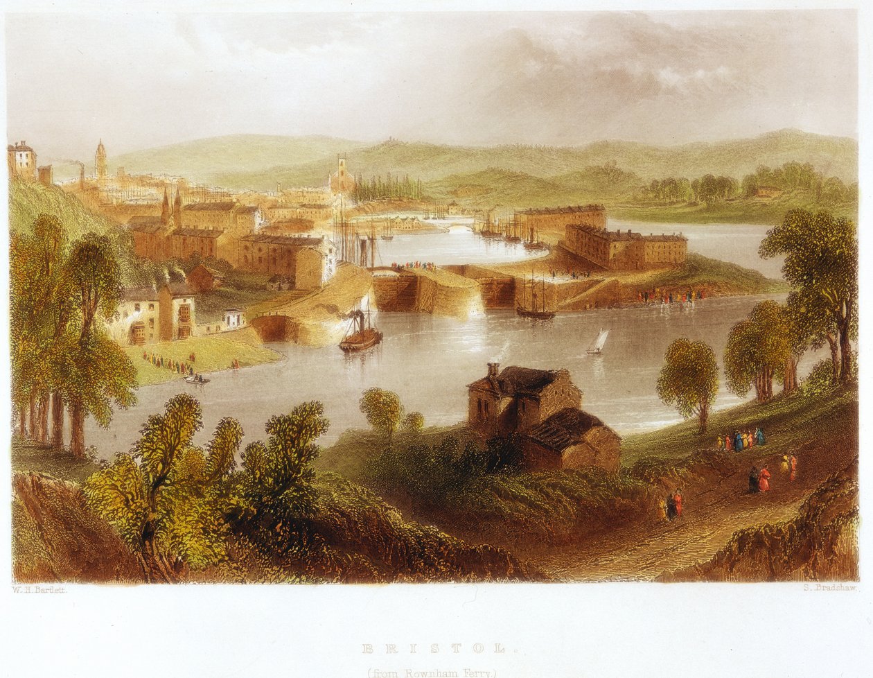 Bristol a partir de Rownham Ferry, 1841 de Unbekannt
