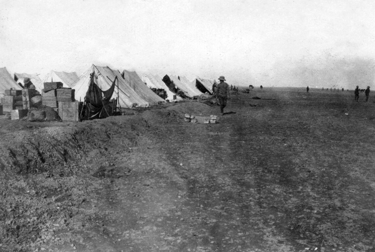 Campo britânico de 15 RWR, perto de Bagdá, 1918 de Unbekannt