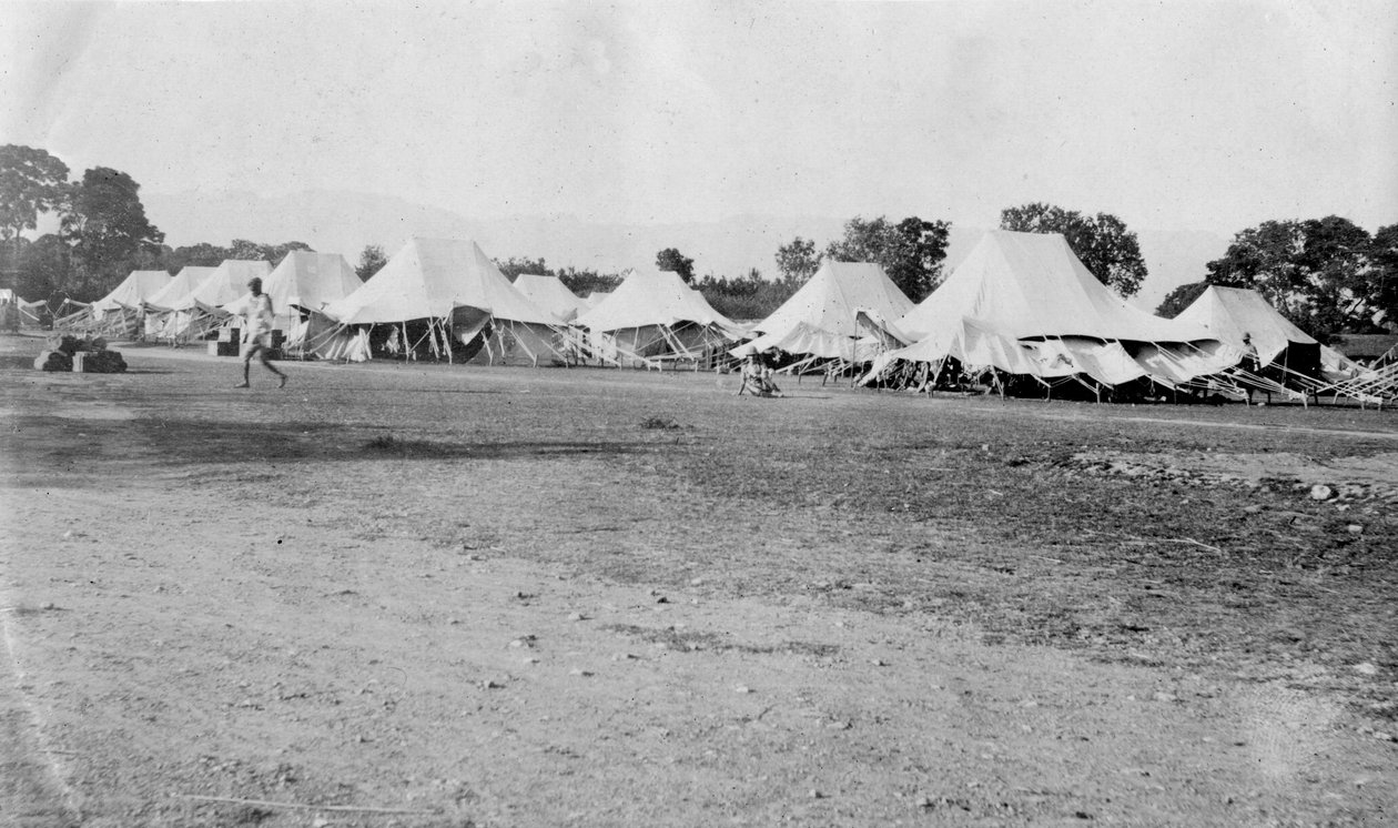 Acampamento do exército britânico, Dehra Dun, Índia, 1917 de Unbekannt