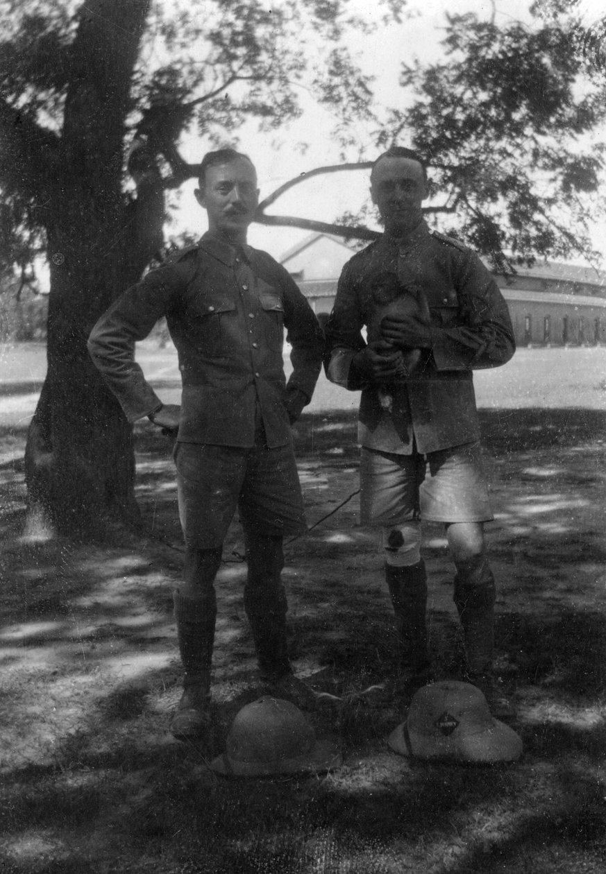Soldados britânicos, Muttra, Índia, 1917 de Unbekannt