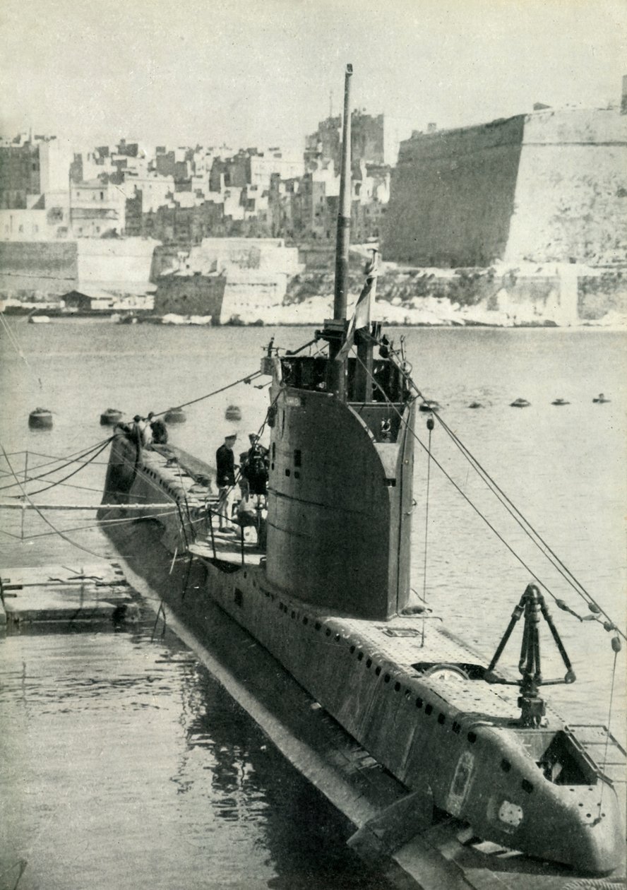 Submarino britânico em Malta, Segunda Guerra Mundial, 1945. de Unbekannt