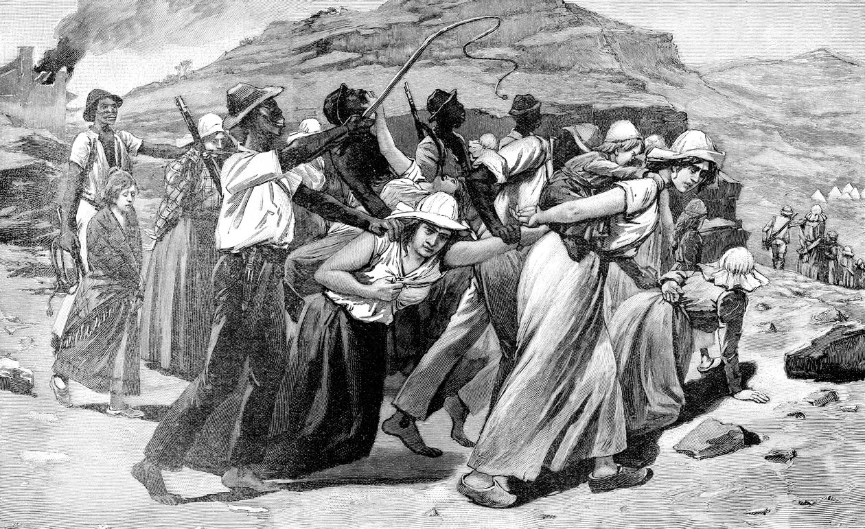 Tratamento britânico de mulheres e crianças Boer, 1900 de Unbekannt