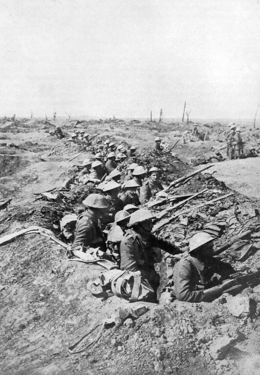 Tropas britânicas nas Somme Heights, França, Primeira Guerra Mundial, 1914-1918, c1920 de Unbekannt