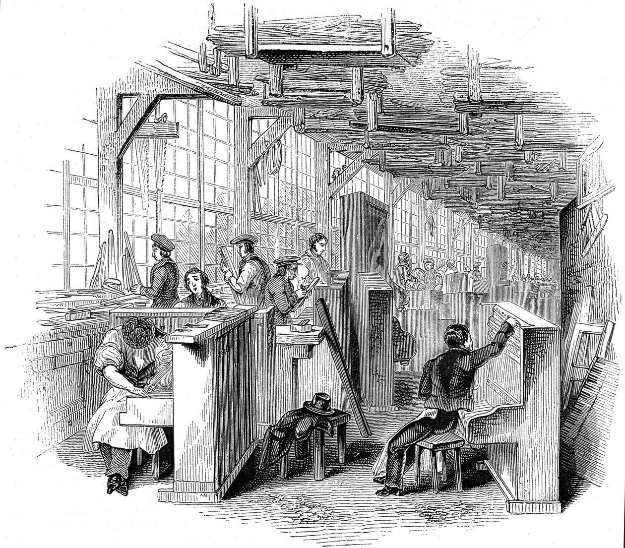Fábrica de piano de Broadwoods, Horseferry Road, Westminster, Londres, 1842 de Unbekannt