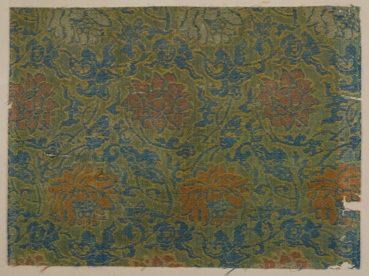 Brocado, seda. Uma amostra, período Edo, 1615-1868. de Unbekannt