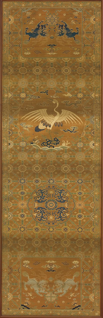 Brocado, seda. Painel oblongo, capa de cadeira, dinastia Qing, século XVIII. de Unbekannt